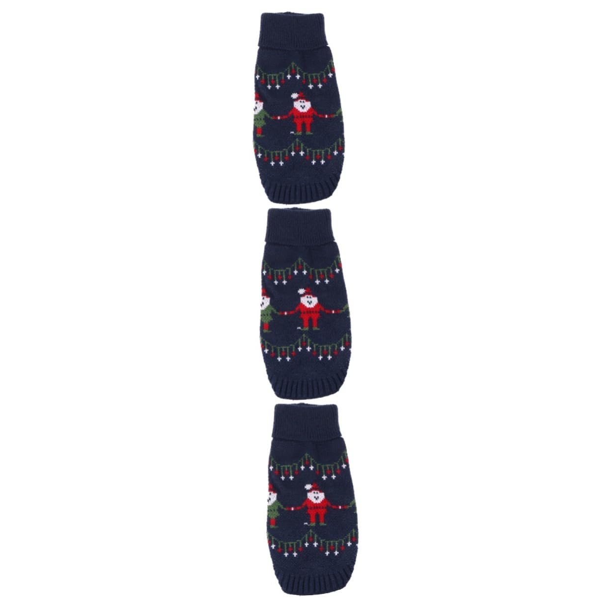 BESPORTBLE 3pezzi Maglione Natalizio per Cani con Collo Maglione Invernale per Cuccioli Maglia Costume Festivo per Animali Domestici Blu Taglia