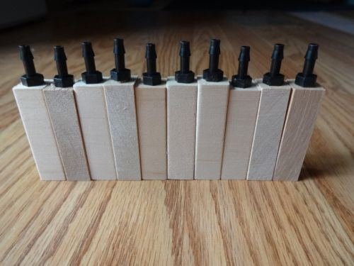 10 Pack Wooden Air Diffuser Wood Airstone Air Aquarium 2" X 1/2" Limewood