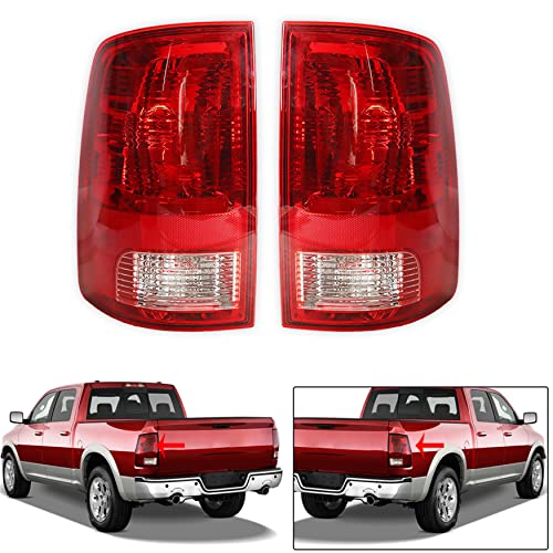 Wflnhb 1 Pair Tail Light Replacement For 2009-2018 Dodge Ram 1500 2500 3500 Taillamp Rear Break Light Lamp Assembly 55277415Af 55277414Af Passenger And Driver Side #TOP1