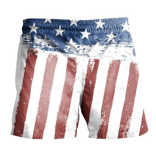 Mens 4th of July Swim Trunks Casual USA Shorts Ripstop Festival Quick Dry Trunks Lightweight Mens Swim Shorts Hiking4