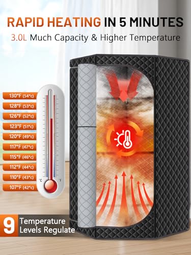 Portable Sauna Box for Home, Personal SPA Steam Sauna with 10 Min Fast Heating & 9 Levels Heat, Warm Sauna Tent with 3L/1500W Steamer, Folding Chair, Remote Control for Body Relaxation - Image 3