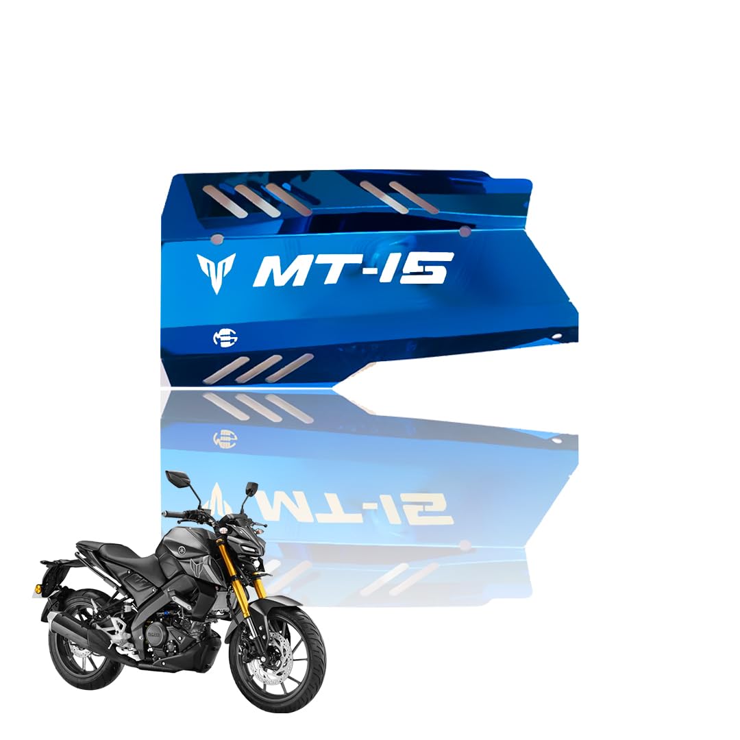 Stainless Steel Exhaust Cover Silencer Protector for MT 15 | Premium Exhaust Heat Shield Protector for Enhanced Durability and Style | Easy Installation (Blue)-image-36
