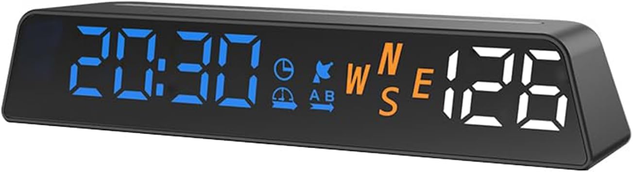 H500G Digital GPS Speedometer,Head-up Display for All Cars,Vehicle Speed,MPH,Clock,Altitude,Overspeed Alarm,Compass,Travel Distance,LCD Display