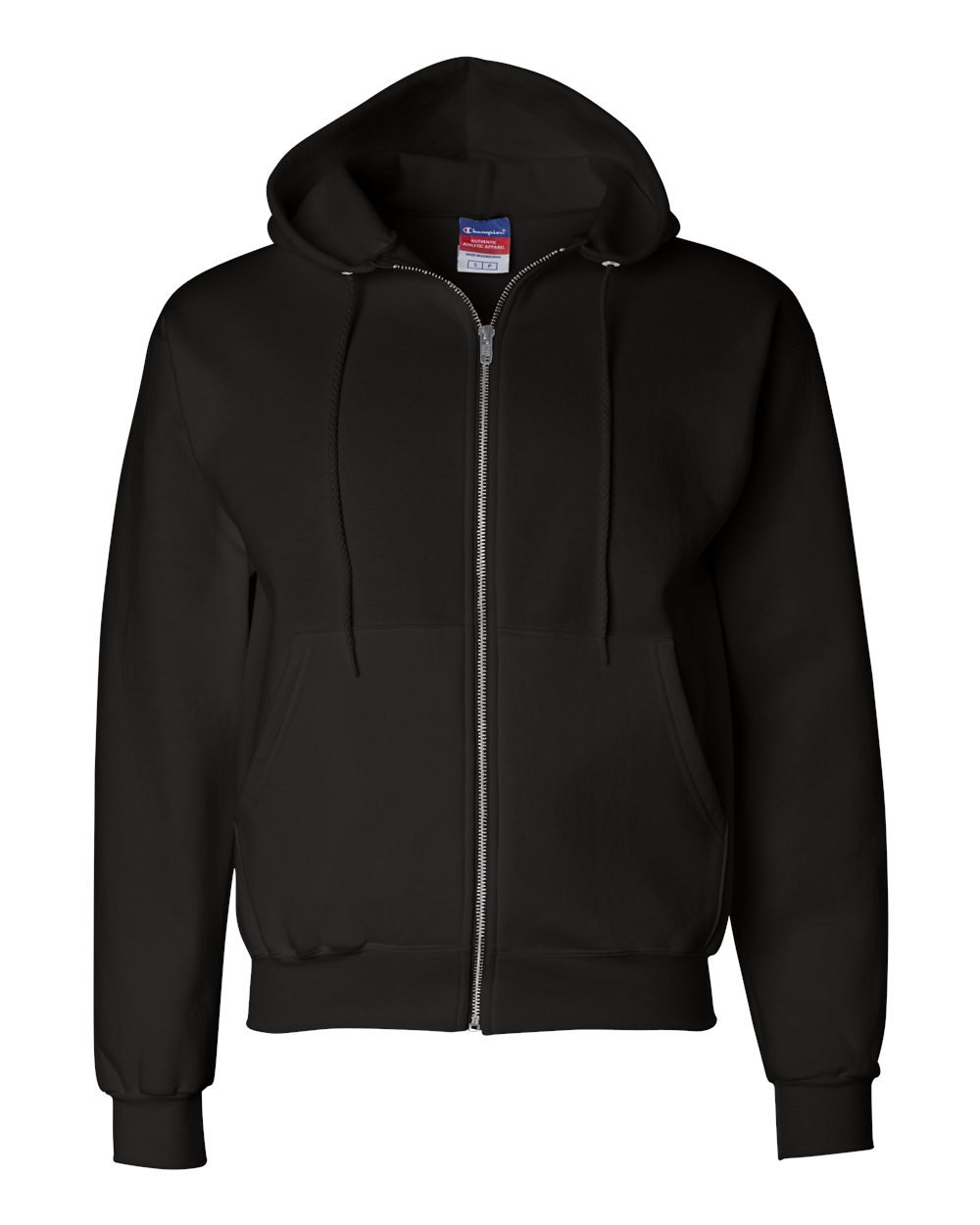 Mens Double Dry Action Fleece Full Zip Hood Black