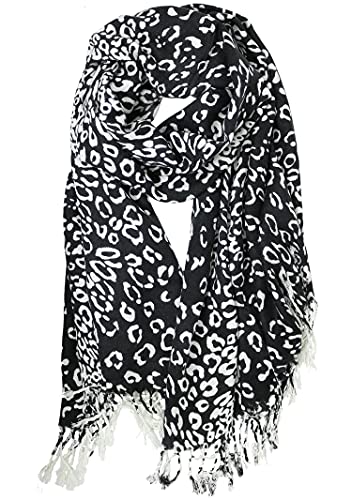 Leopard Print Classic Pashmina Scarf Wrap Animal Print Shawl