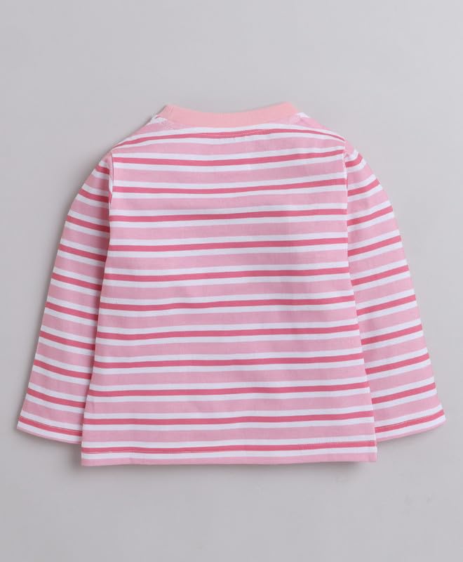 Image of BUMZEE Navy & Pink Girls Full Sleeves T-Shirts Pack of 2 (Peb8717)