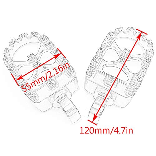 CNC Motorcycle Wide Foot Pegs Aluminum 360°Roating Adjustable Suitable for Harley Davidson Dyna Fatboy Iron 883 Sportster 883 - Thumbnail 3