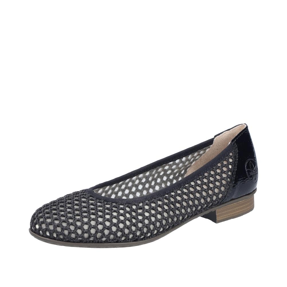 Rieker Women's 51960 Ballet Flats, Black, 37 EU
