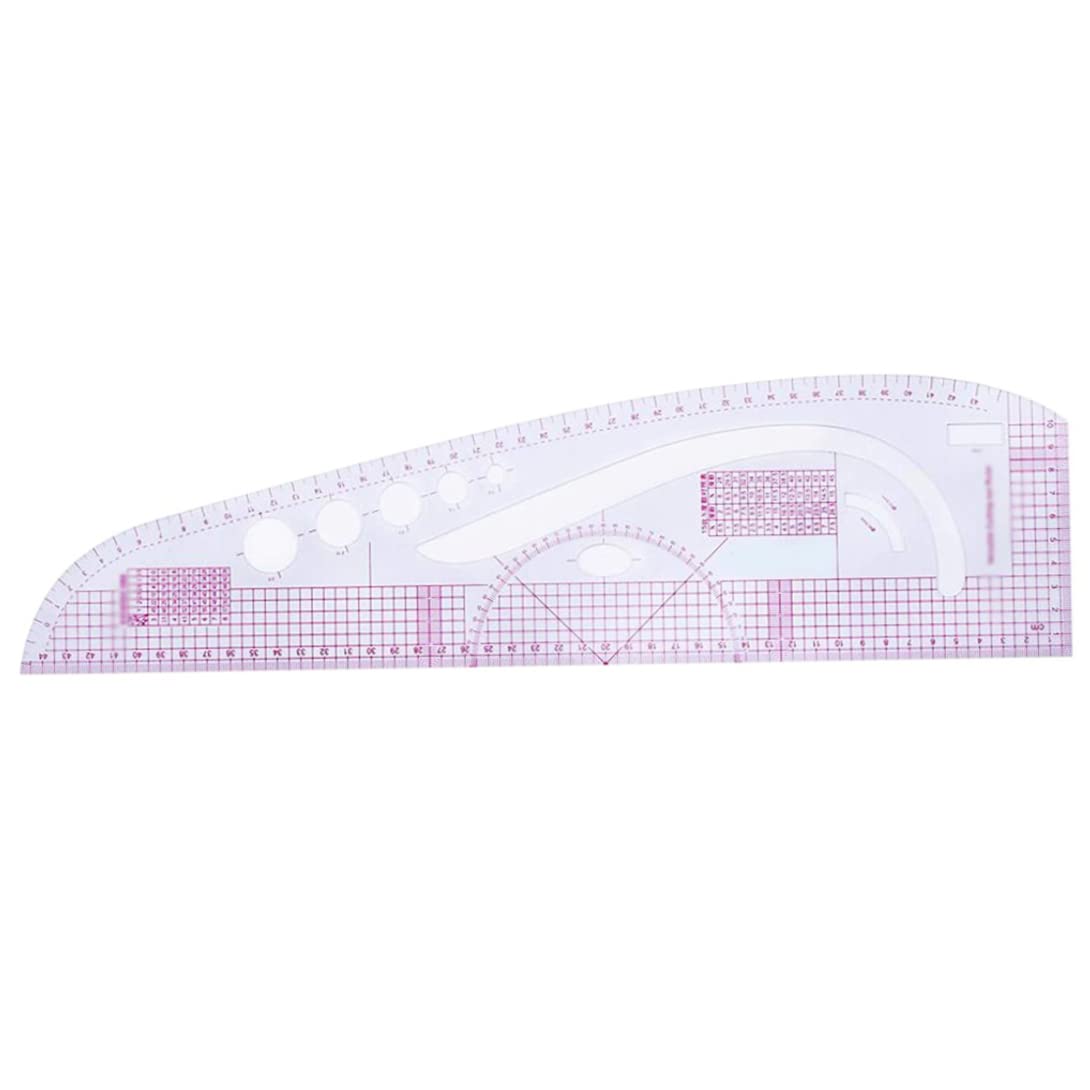 Regla de curva para costura, 6 piezas/set Sew French Curve Regla de regla Métrica Métrica Herramientas de costura de medición Medido para el patrón de costura Hacer diseño de ropa de vestir de bricol