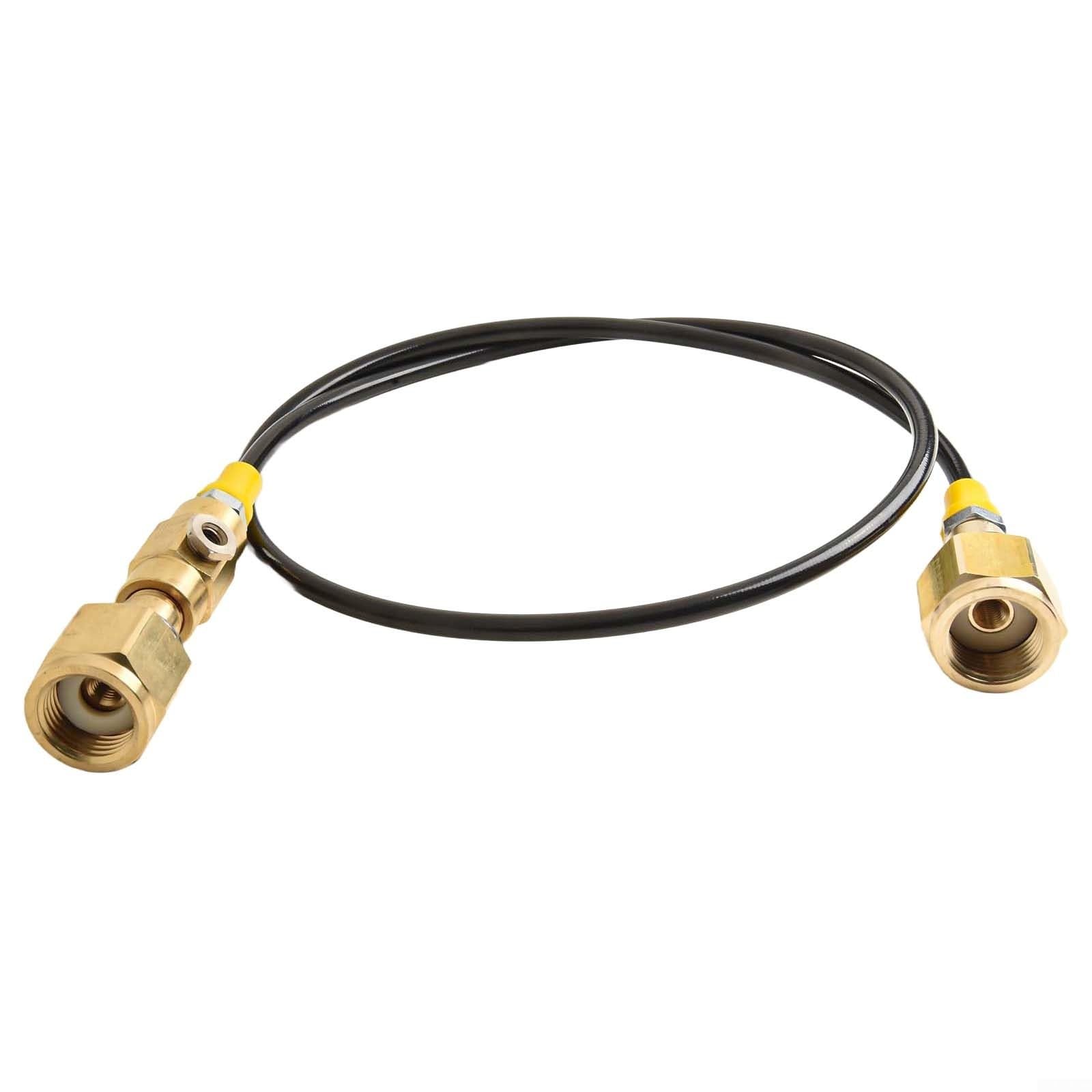 1 adattatore di ricarica per serbatoio con tubo flessibile da 36", connettore Cga320 a Cga320, plastica e rame, per sistema ad aria