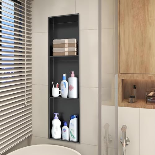 Stainless Steel Shower Niche, Recessed Shelf Wall Insert for Bathroom Storage, Organize Shampoo and Soap Efficiently