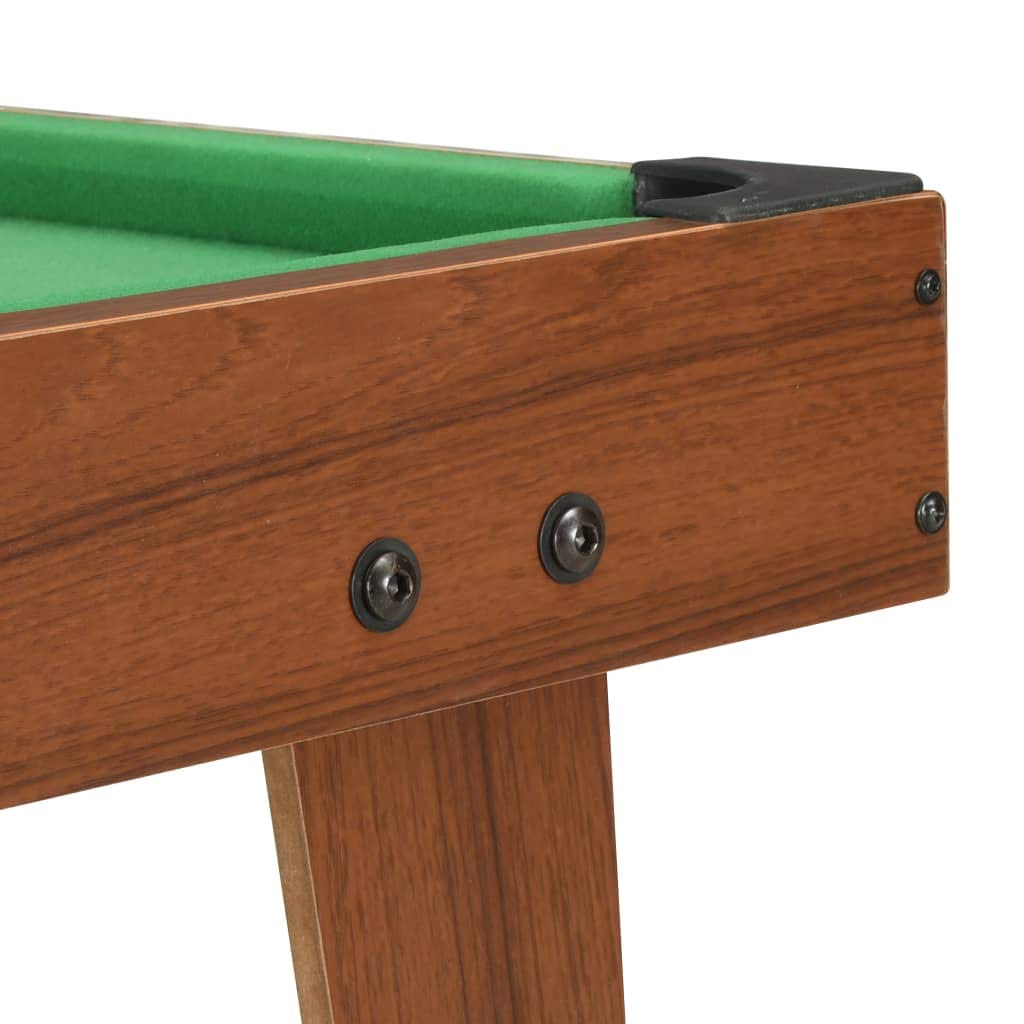 Mobili Mini Tavolo da Biliardo 3 Piedi 92x52x19cm Marrone Verde, Mobili per Casa Interno Esterno Soggiorno Camera da Letto Decorazione da Mobili Camera
