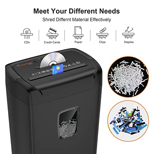 Bonsaii Paper Shredder For Home Office, 12-Sheet Crosscut Shredder 10-Minute Heavy Duty Office Shredder For Cd/Credit Card, With 5.5 Gals Bin & Transparent Window, High Security Level P-4 (C243-A) #TOP2