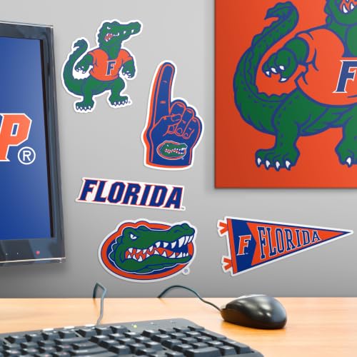 Image of University of Florida Gators Primary Logo Vinyl Sticker Pack - 9 Waterproof Die‑Cut Decals with Gator Mascot, Team Logos & Collegiate Graphics for Laptop, Water Bottle & Suitcase