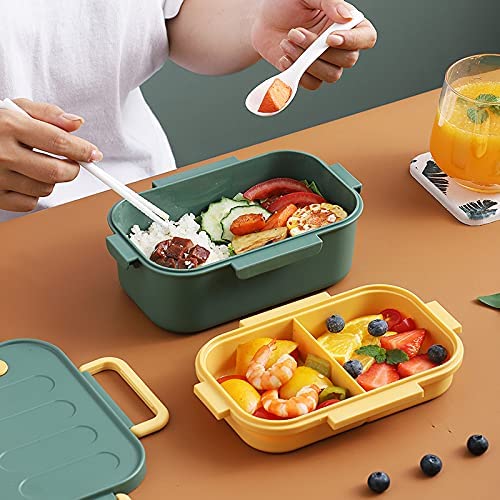 Image of Lunch Box Thermal Insulation Double Layer Lunch Boxes Reusable Freezer Safe 2 Layer Portion Snack Containers for Adults and Kids (Pack of 1) (Multi Color) (Tora Tora Lunch Box)