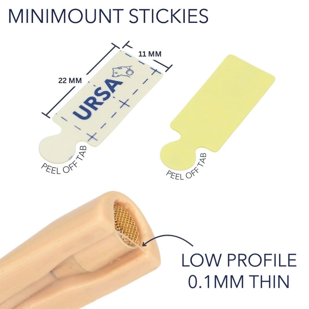 URSA MiniMount Stickies - Adesivi ipoallergenici a basso profilo per microfoni Lavalier, adatti per mini monti URSA e tutti i microfoni Lavalier (confezione da 90)