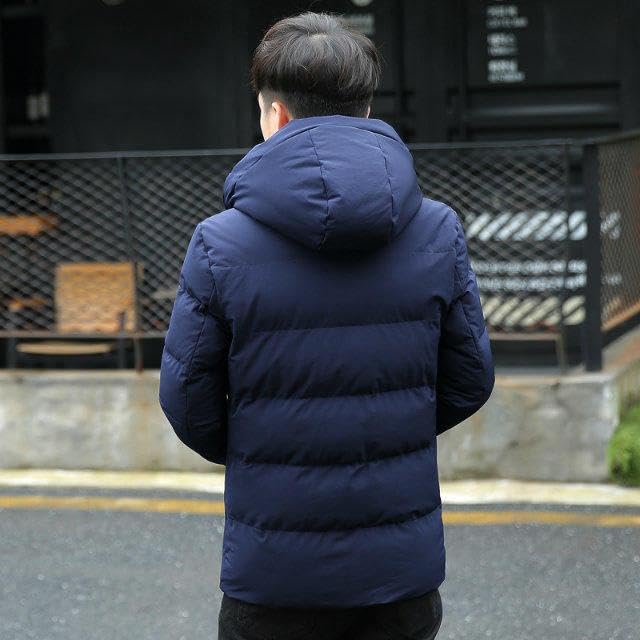 Image of YOONIKK Hooded Jacket for Men | Winter Wear Puffer Jacket | Full Sleeve Padded Bomber Jacket for Men | Lightweight Windproof Outerwear | Stylish Winter Jackets for Men