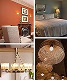 Vanke E27 Screw Bulb, Warm White 2700K Yellow Light, 60 Watts Equivalent, 9W ES LED Bulbs, Large Screw in Light Bulb, 806 Lumen, Non-Dimmable, Pack of 6 - Image 5