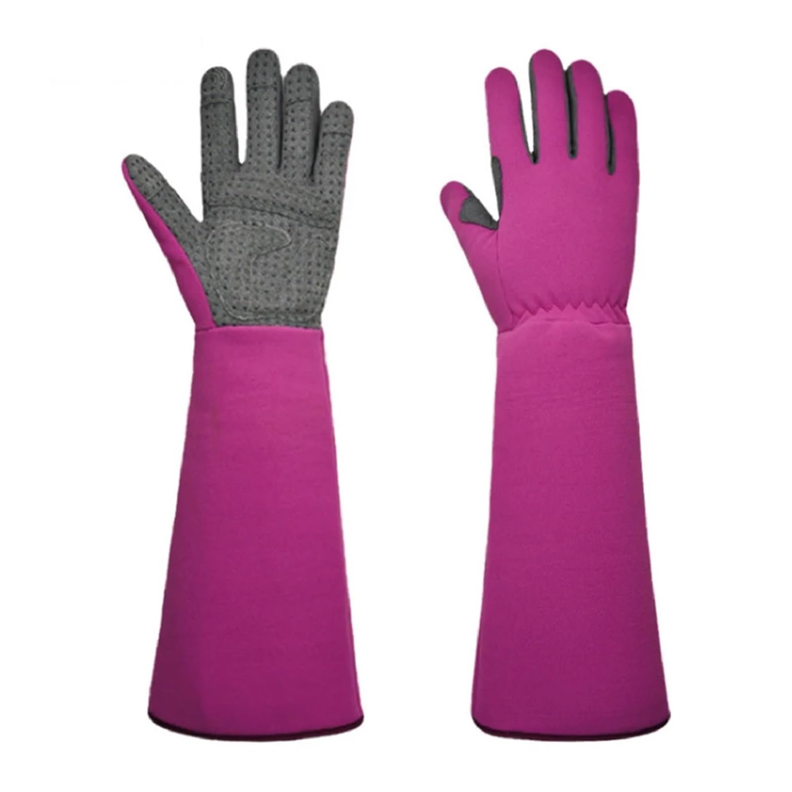 1 paire de gants protection épais antidérapants, longue durée, Construction jardinage, longues tâches pour Pelleter la Neige(Rose red,M)