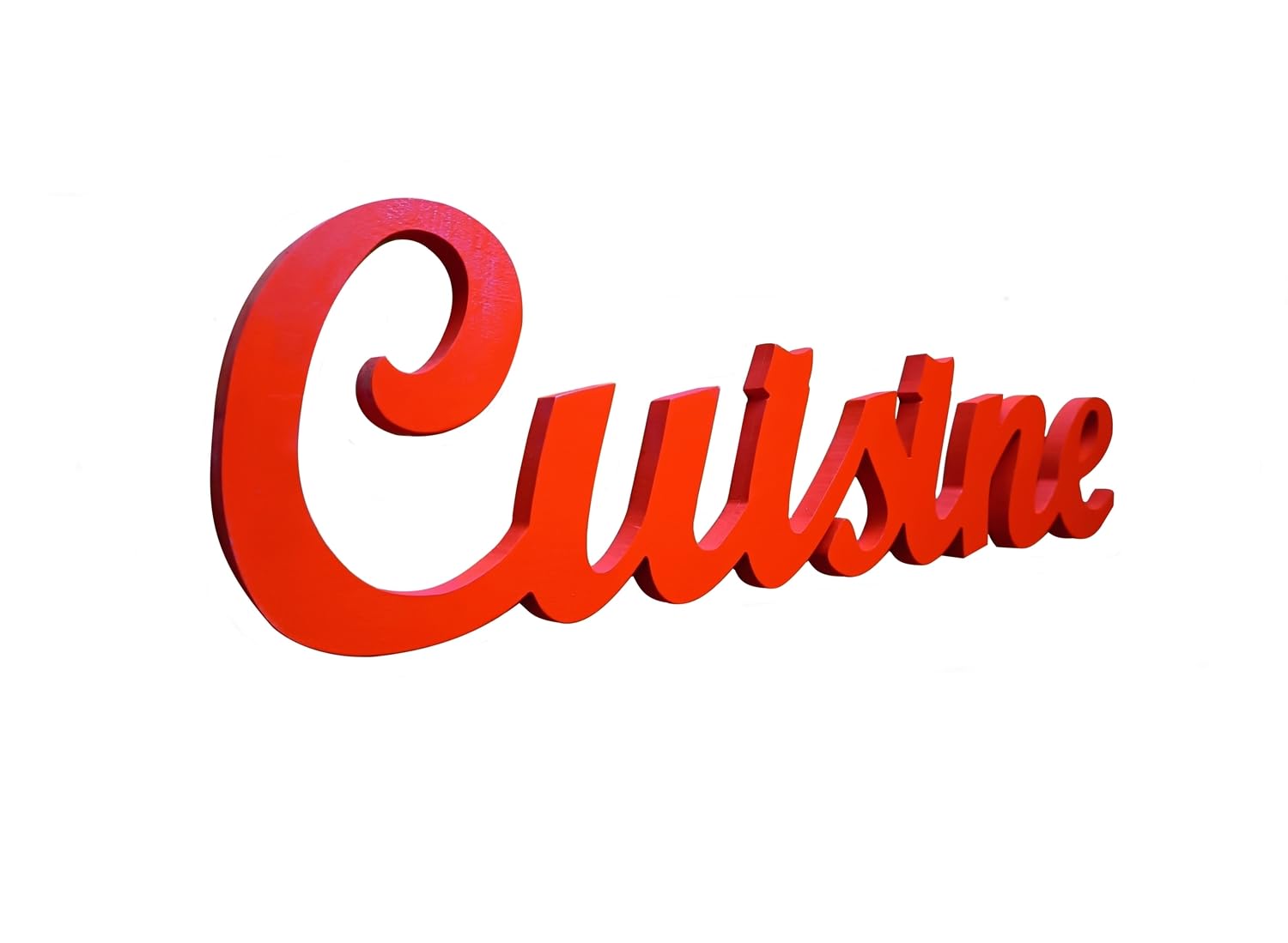 Scritta Decorativa 'Kitchen' In Legno - Made In Italy Stampa UV 40x13 Cm - Foto 3