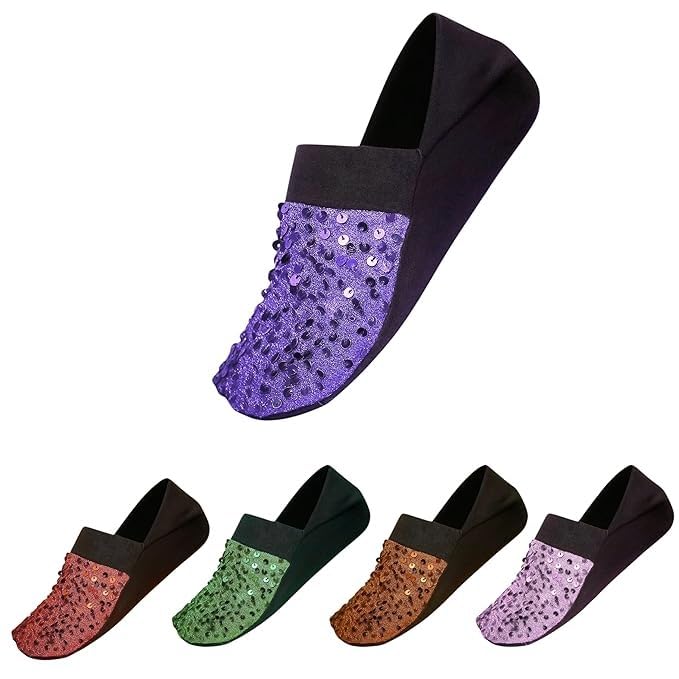 eleg & stilance Women Party Socks Stylish Sequin Ankle Socks, Soft Stretchable Shimmer Socks for Fashion-picture-21