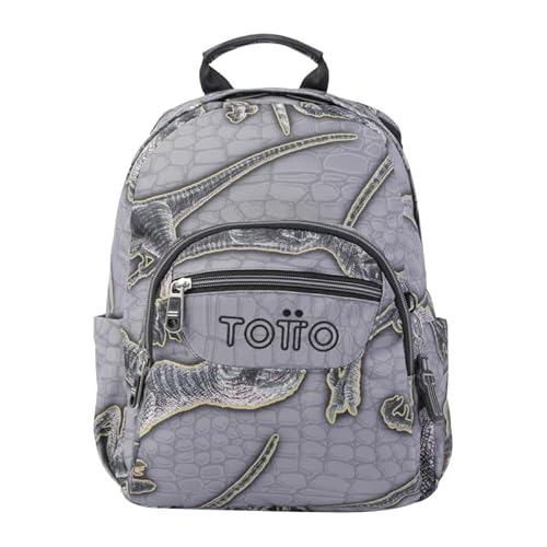 - Zaino Scuola Modello Tempera Capacità 12 L 3 Tasche Tasca Tablet 10 Bottiglia Schienale ergonomico con flusso daria Comode spalline a S Stampa Dinosauro