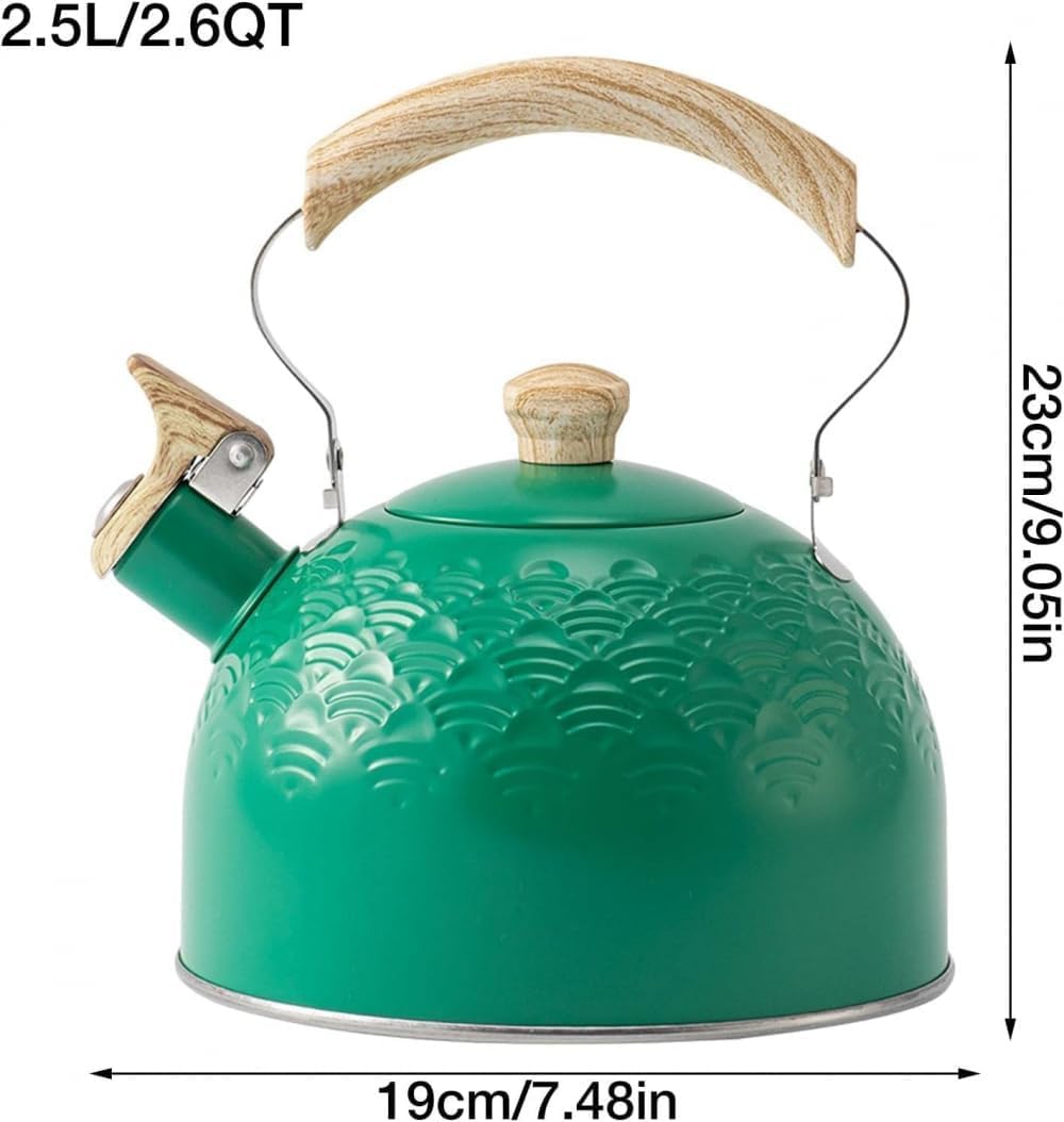 Czajnik z zaparzaczem, zaparzacz do herbaty, czajnik gwiżdżący do kuchenki, czajnik do herbaty 2,5 l, czajnik gwiżdżący, czajnik wodny z drewnianą rączką, czajniki do herbaty, garnki, stal nierdzewna,