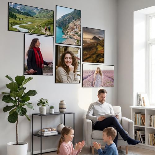 Image of QUTREY 20x30 Poster Frames 6 Packs, Black Frames 20x30 for Wall Gallery, Display 20 by 30 Posters, Photos & Art Prints Vertically or Horizontally