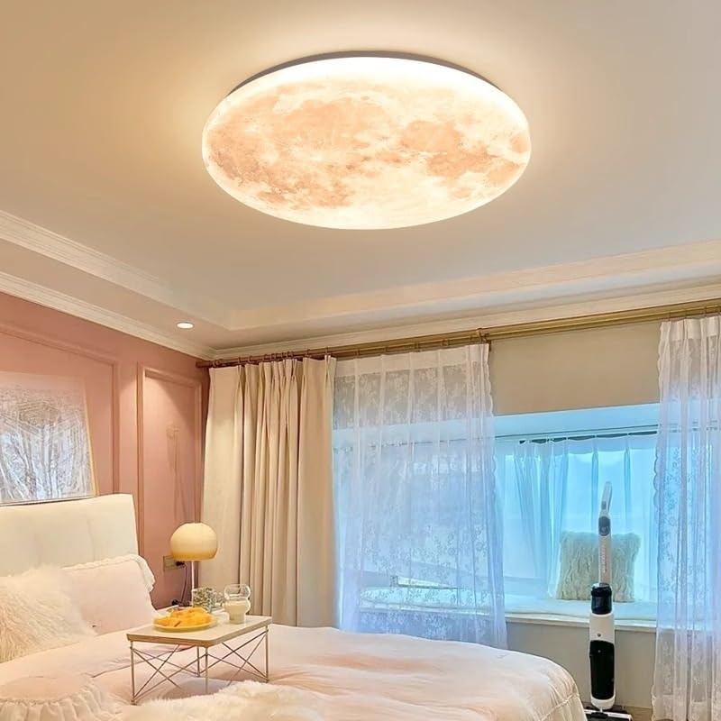 Plafonnier suspendu lune dimmable pour illuminer votre chambre