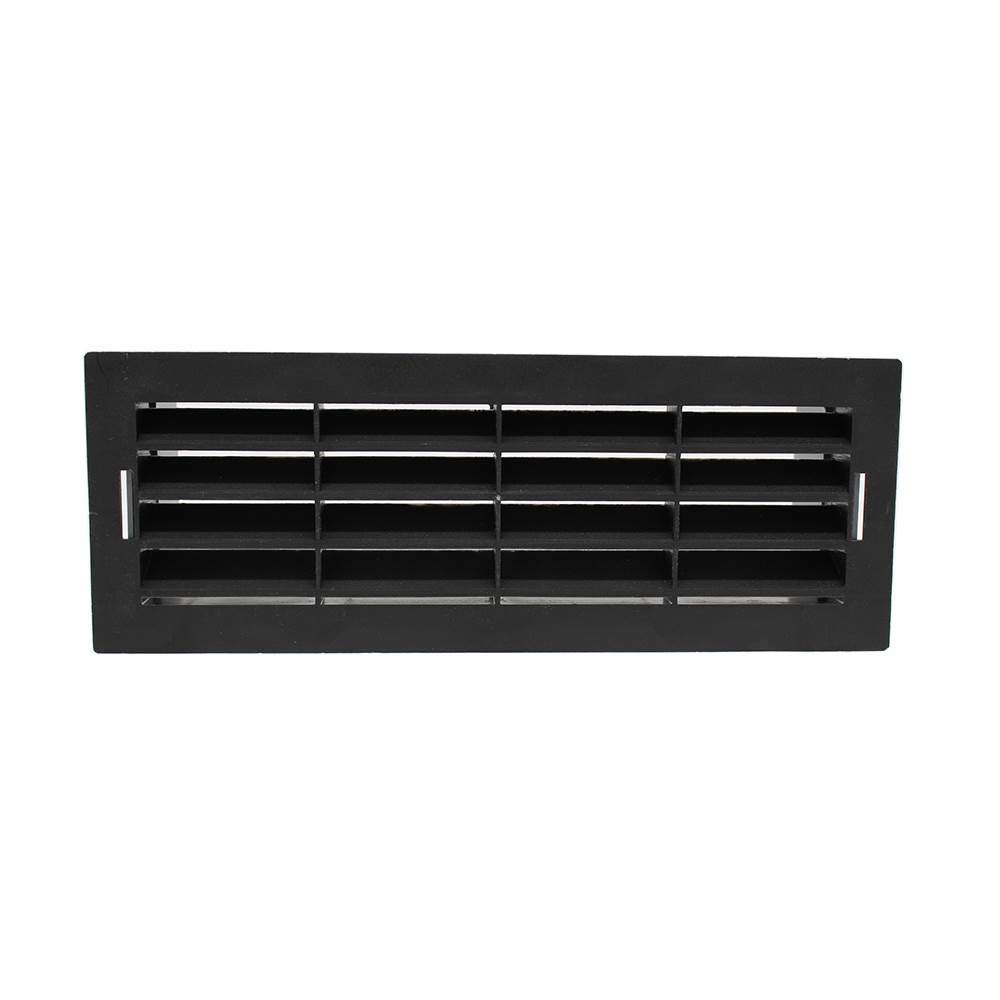 Kair Black Airbrick Grille With Surround For 204Mm X 60Mm Ducting