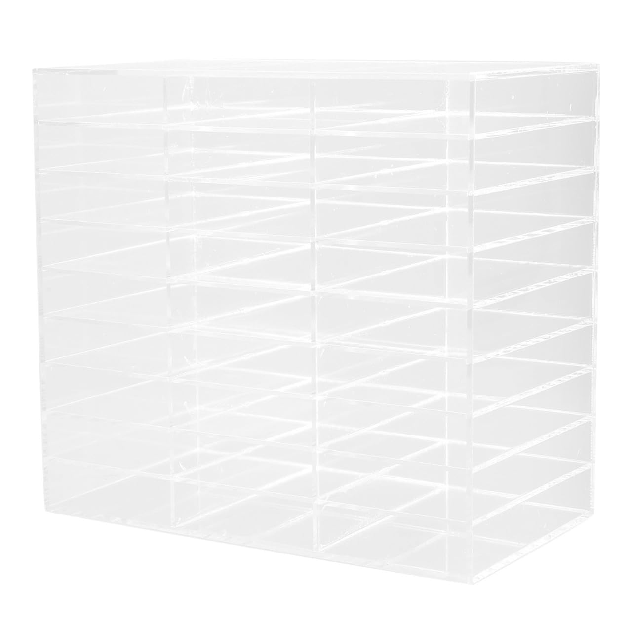 Healeved Stiftehalter aus Acryl Stiftebox für 108 Marker Transparenter Schreibtisch Stifthalter für Schule und Zuhause Markeraufbewahrung