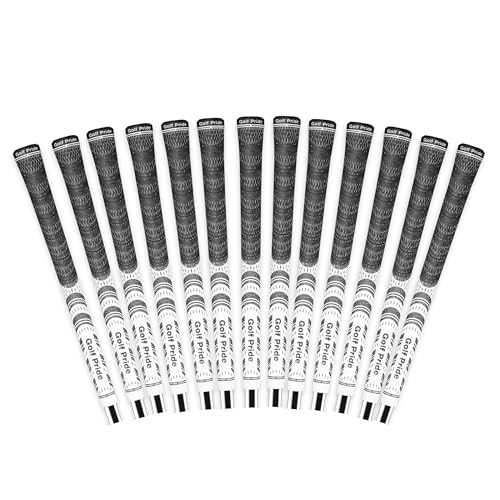 Golf Pride MCC Golf Club Grip - All-Weather Hybrid Grip - Brushed Cotton Cord & Pebbled Texture - Moisture-Wicking Technology - Standard - White - 13 Pack - For Men & Women