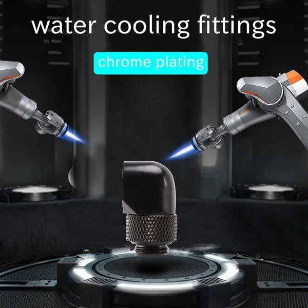 Dasing Raccordo Diritto G1/4 12.9mm Per Raffreddamento Ad Acqua PC – Ottone Nero Con Anello In Silicone - 6