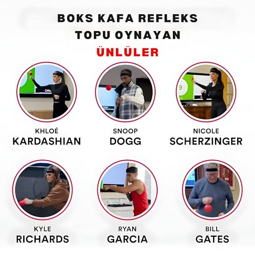 Sporsize Boks Refleks Topu ve Ayarlanabilir Kafa Bandı – Refleks Geliştirme, Koordinasyon, Hız ve Odak Antrenmanı İçin Güvenli Antrenman Topu – Çocuk ve Yetişkin Uyumlu
