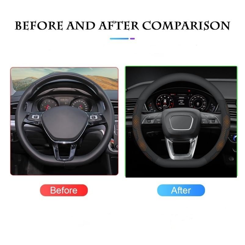 Auto Stuurwielhoes Leer, voor Hyundai Tucson 3 (III) TL I 2015-2017 2018 Zachte Microvezel Stuurwielhoes, Antislip, Ademend, Auto Stuurwielbeschermer,D-type-B White