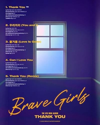 Dreamus Brave Girls - Thank You (6Th Mini Album) Album+Pre Order Limited Benefits+Gift(Decorative Stickers,Photocards,Top Loader Stcikers) #TOP6