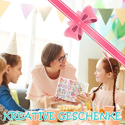 JOPHEK Perlen zum Auffädeln Kinder Schmuck Schnurset, DIY Freundschaftsarmbänder Halsketten Kunsthandwerks-Set für Mädchen Kinder, Schmuck Basteln Mädchen Geschenke für Mädchen 3-15 Jahre (24-Zellen)