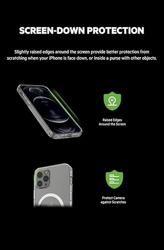 Miniatura 4 de Belkin MagSafe - Funda compatible con iPhone 13 con revestimiento tratado, imanes integrados y parachoques de borde elevado para protección de la