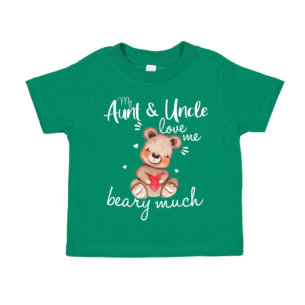 My Aunt and Uncle Love Me Beary Much Toddler T-Shirt 5/6T Kelly Green
