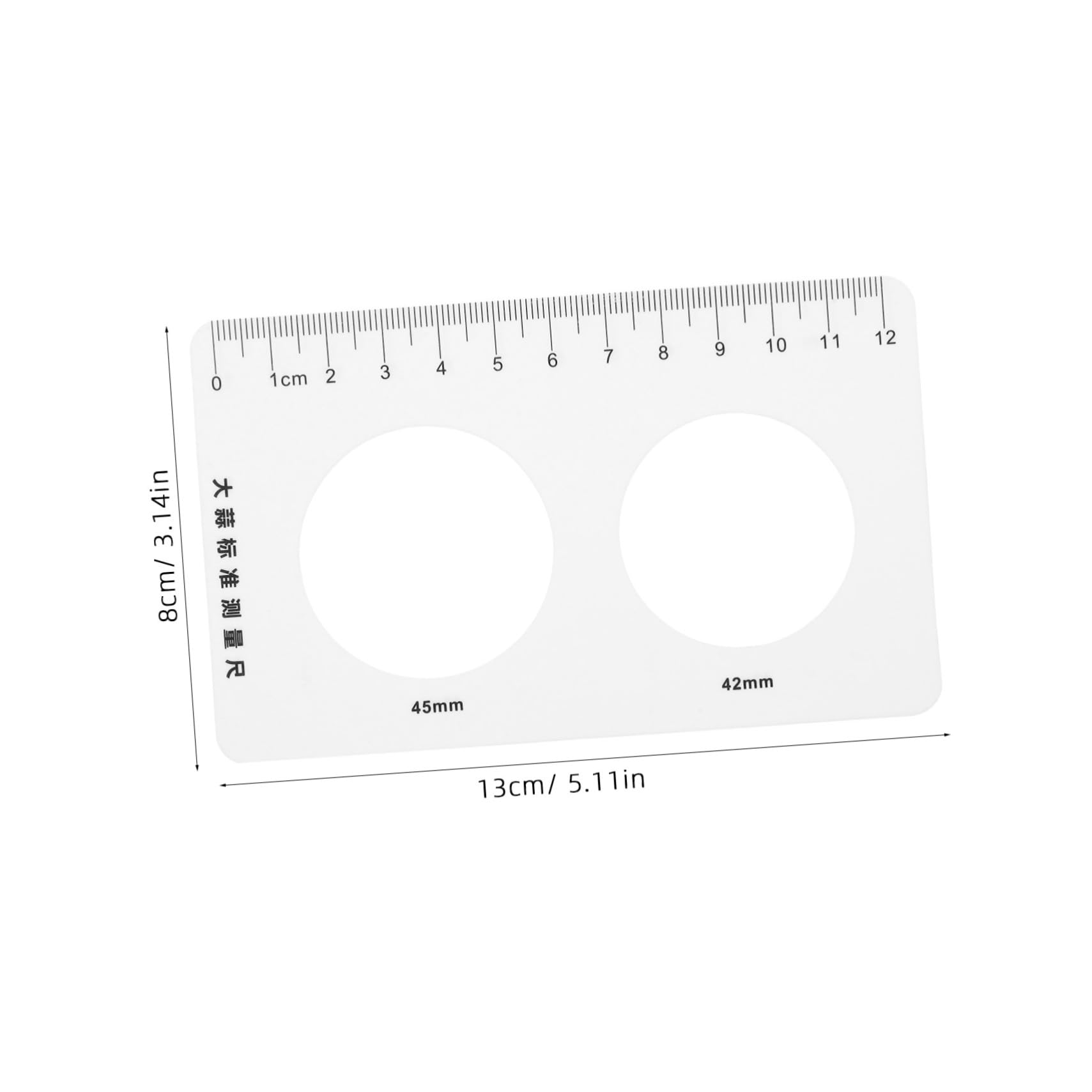 COSMEVIVI Hollow Shape Ruler for Fruit Vegetable Measurement Diameter Gauge Rings Oranges Gauge Draft Ruler