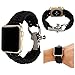Baokai Apple Watch Band 42mm, Nylon Rope Replacement Paracord Watch Band with Outdoor Survival Stainless Steel Shackle for Apple Watch Series 3 Series 2 Series 1 Sport and Edition,Black