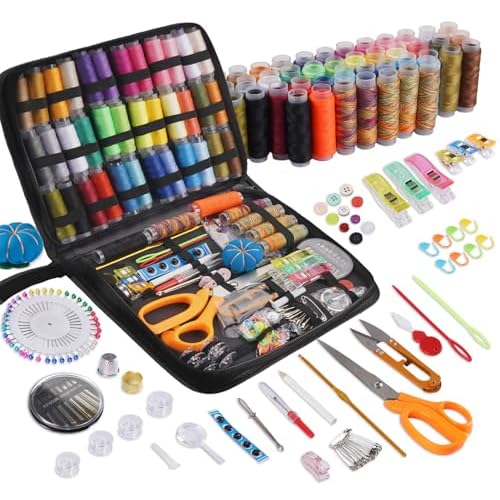 StiVerse 189 Pcs Sewing Kit for Adults, Beginners, 43 Color Needle and Thread kit, Mom Grandma Women Professional Sewing, Supplies Accessories for Travel Worker, Emergency, DIY and Home