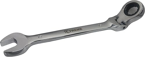 Miniatura 5 de Xtreme Llave de trinquete flexible de punto apretado con movimiento de 5 y acero pulido endurecido para proyectos con espacios métricos estrechos