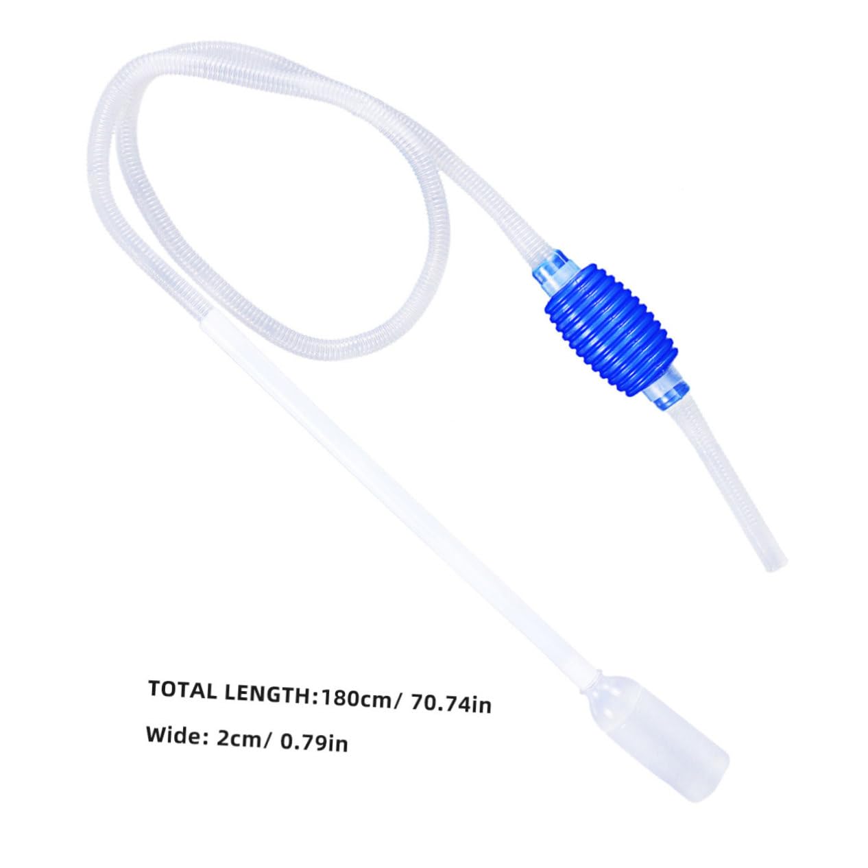 HAPINARY Fish Tank Siphon 1.7m Aquarium Siphon Vacuum Cleaner for Easy Aquarium Maintenance Random Color