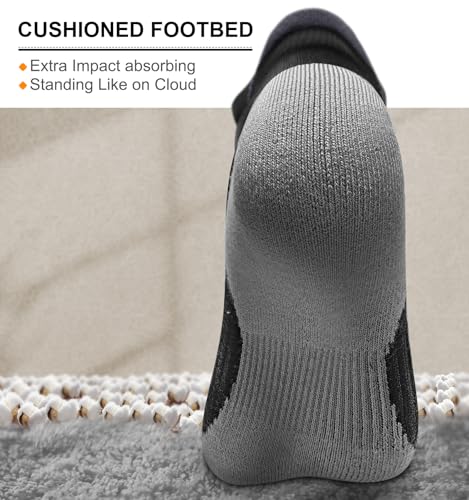 BULLIANT Men Ankle Socks Multi Pack,Athletic Running Socks Breathable Wicking Cushioned Footbed Arch Supportive3