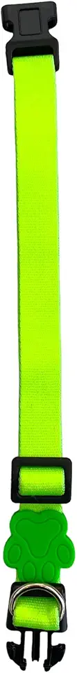 MY PET BRASIL Coleira Neon Para Cachorros P Coleira Ajustável Passeio E Viagem Confortável E Resistente Verde