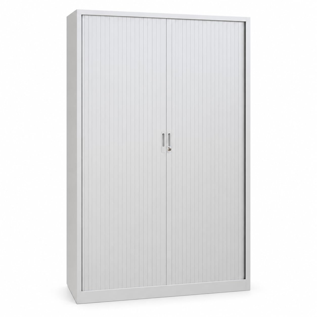 Schrank & Stuhl Rolladenschrank Aktenschrank Stahl 195x120x46cm Grau