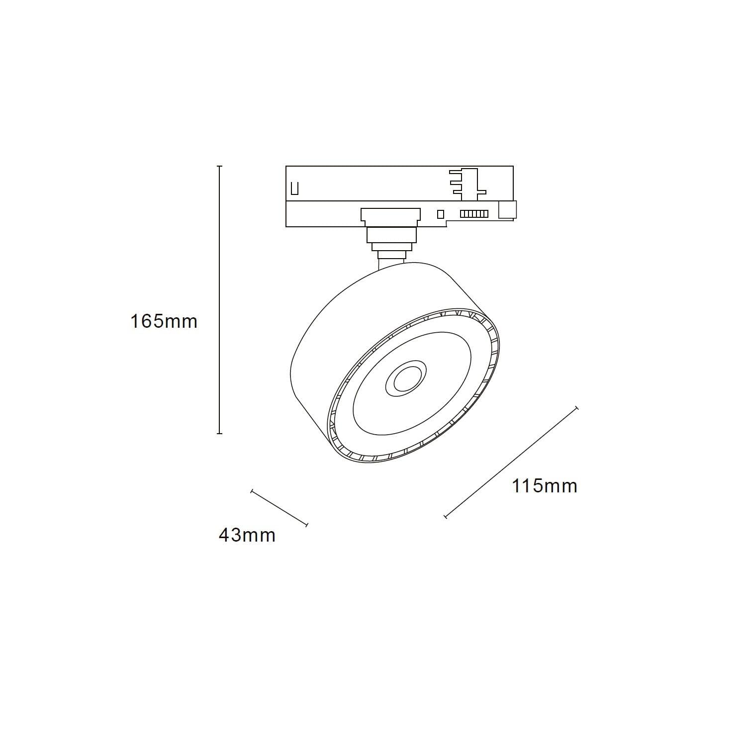 LEDKIA LIGHTING Reflektor LED 30W New Onuba CCT Biały CRI90 No Flicker UGR16 do Szyn Trójfazowych (3000K - 4000K - 6000K) Regulowany (Ciepły - Neutralny - Zimny)