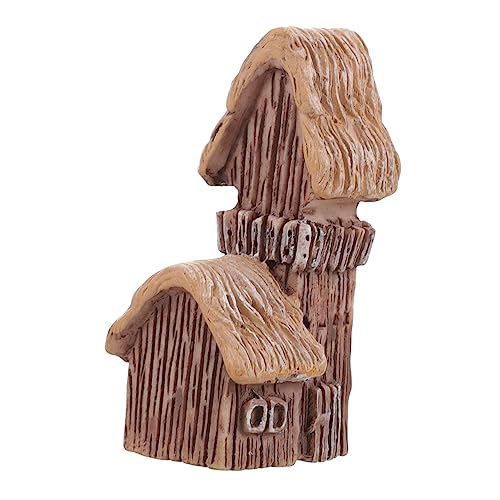 TOYANDONA Decoración De Casa Techo De y Troncos Cabaña Miniatura De Casa De Hadas De Adorno De Jardín De Micropaisaje Artesanía De para Decoración De Interiores