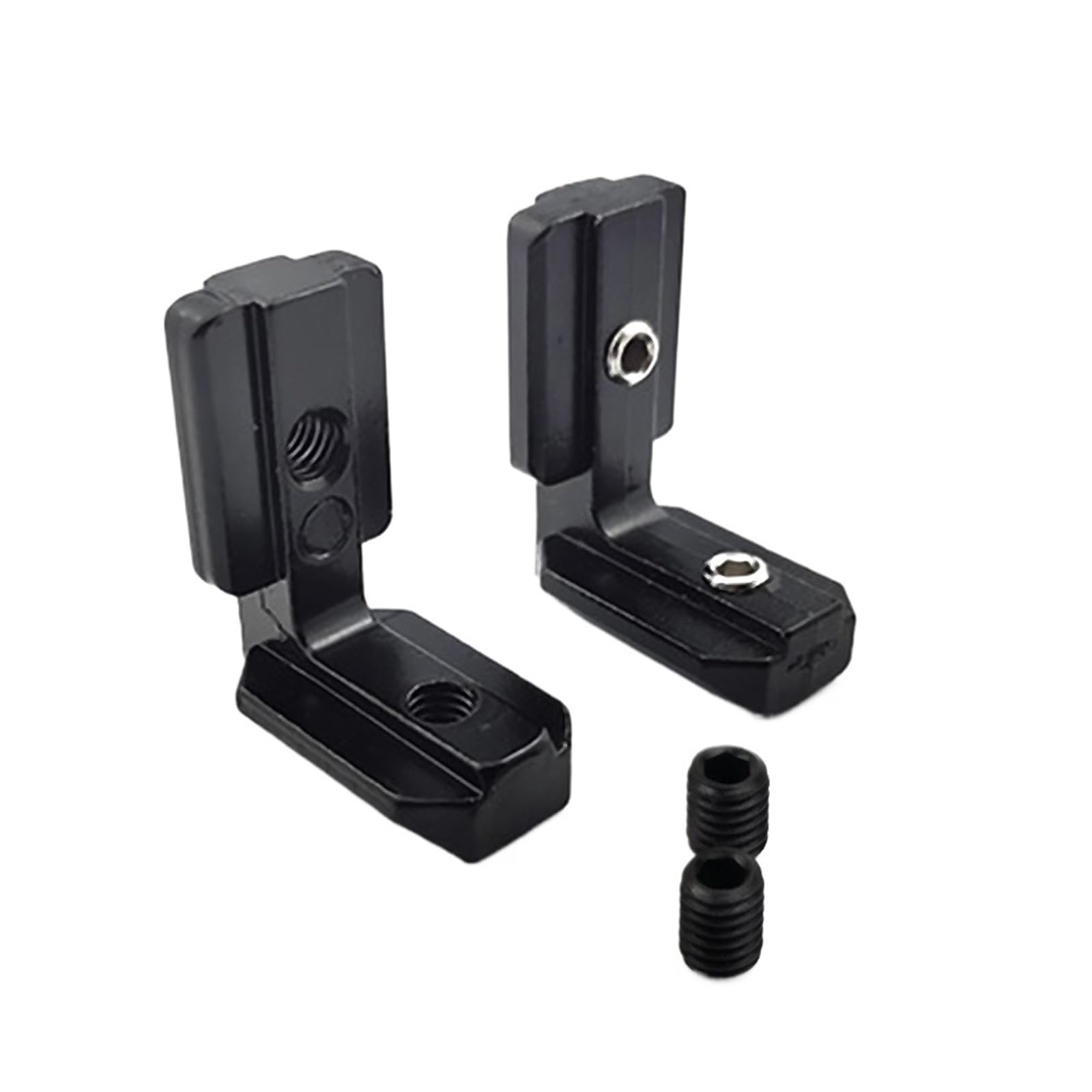 Rrypbovg 40-M6 Black L Brackets 10Pcs Inside Hidden Corner Connector With Screws For Aluminum Profile(40-M6 Black)